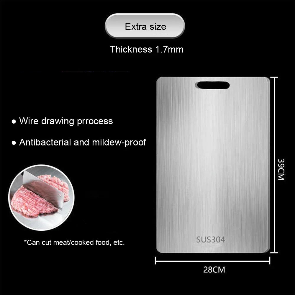 316 Stainless Steel Panel and Chopping Board Kitchen Household Thickened Double Sided