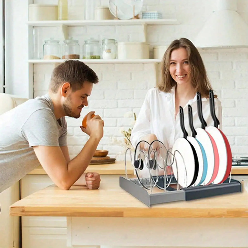 Expandable Pans Organizer Rack Kitchen Cabinet