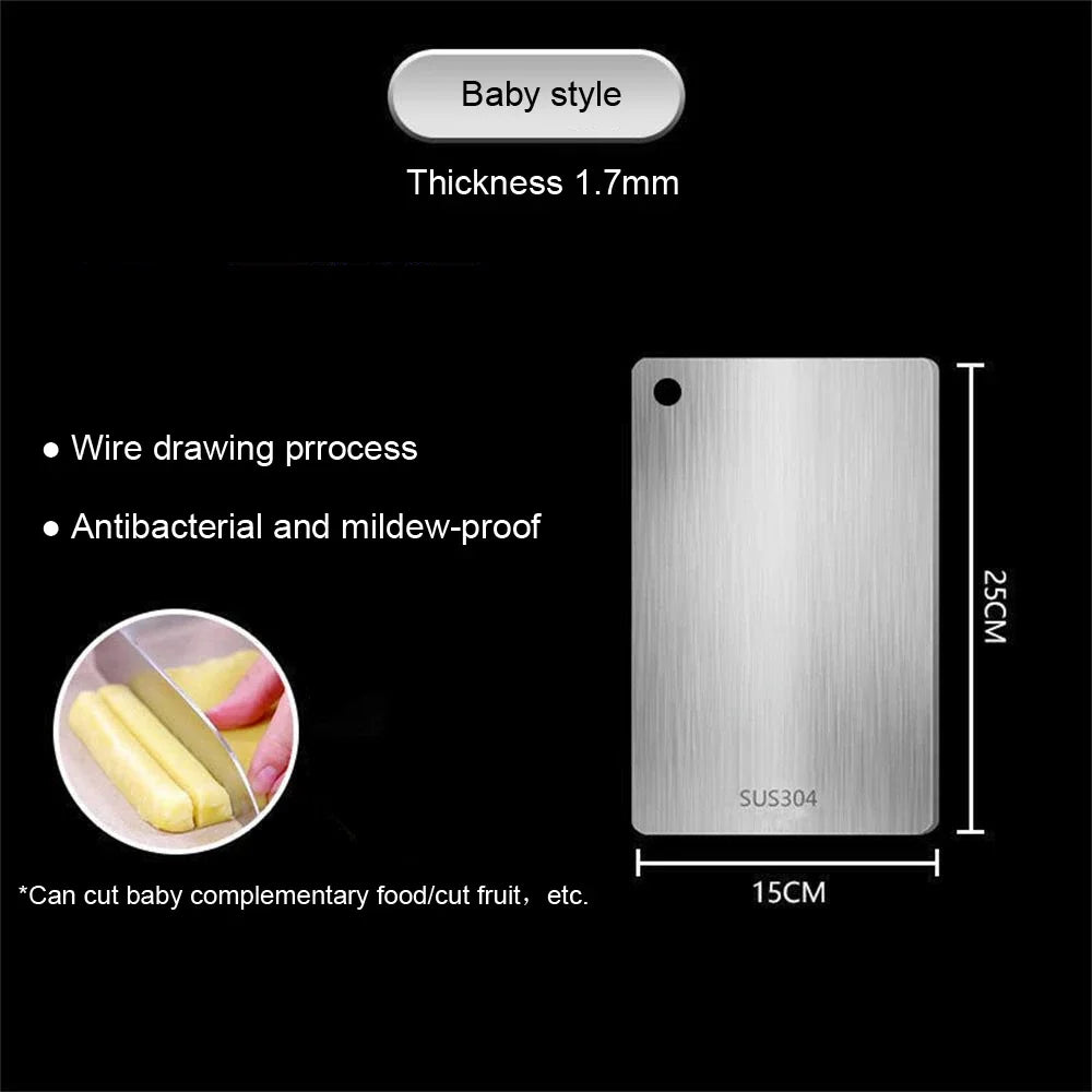 316 Stainless Steel Panel and Chopping Board Kitchen Household Thickened Double Sided