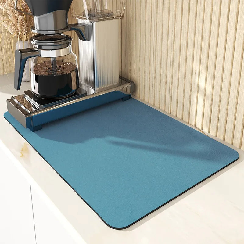 Super Absorbent Large Kitchen Absorbent Mat Antiskid Draining Coffee Dish Drying Mat