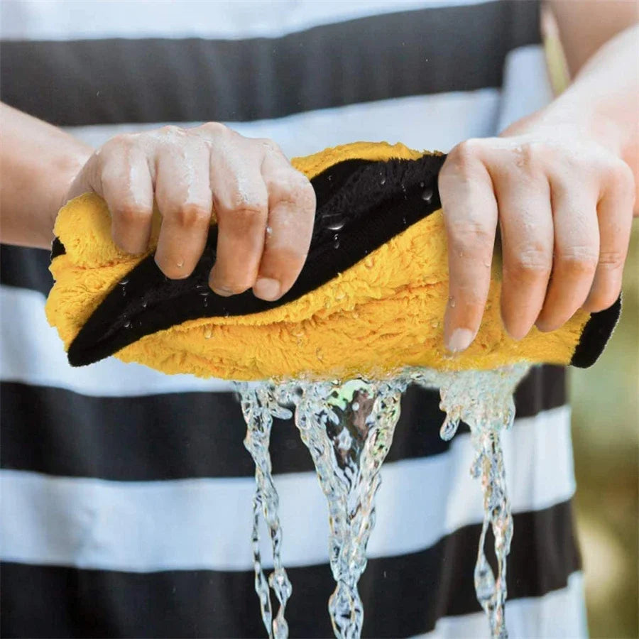 1/2/6/10pcs Microfiber Cleaning Towel Thicken Soft Drying