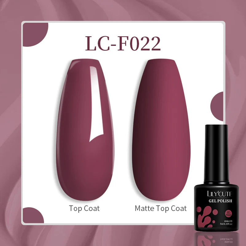LILYCUTE 129 Colors 7ML Nail Gel Polish Nail Supplies Vernis Semi Permanence