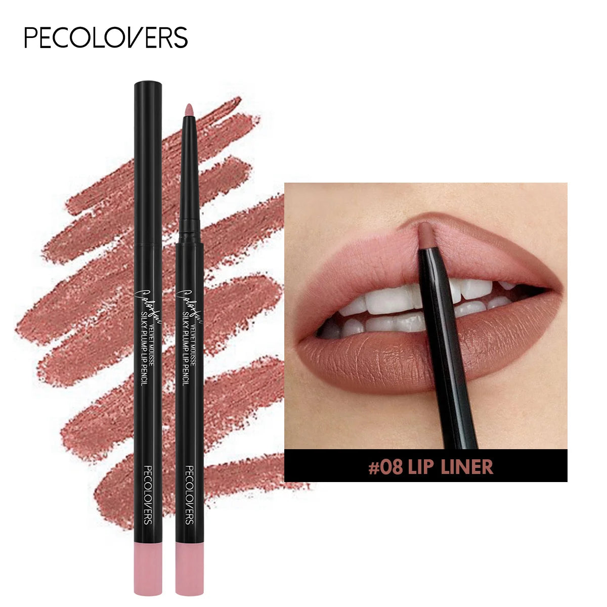 Waterproof Matte Lipliner Pencil Red Contour Tint Lipstick Long Lasting