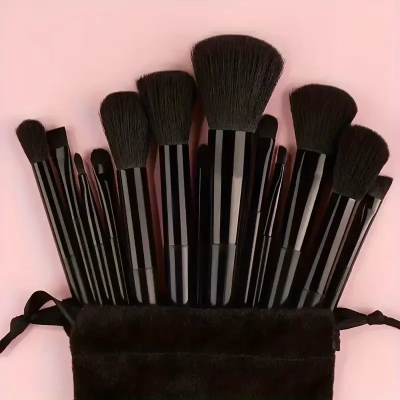 13 PCS Makeup Brushes Set Eye Shadow Foundation Women Cosmetic Brush  Soft Make Up Tools Bag
