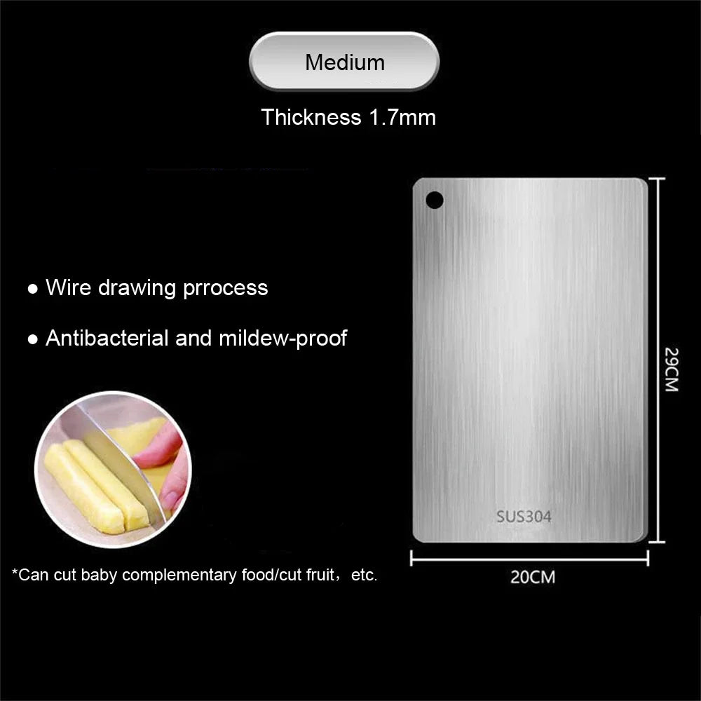 316 Stainless Steel Panel and Chopping Board Kitchen Household Thickened Double Sided