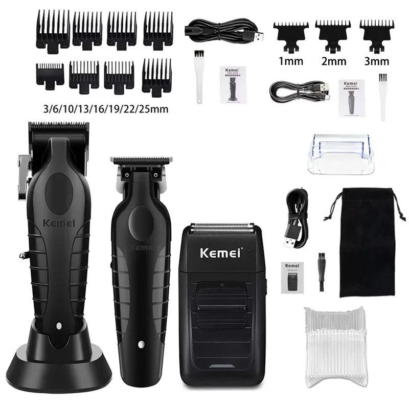 Kemei KM-2296 KM-2299 KM-1102 Hair Clipper Kit Men's Electric Shaver Hair