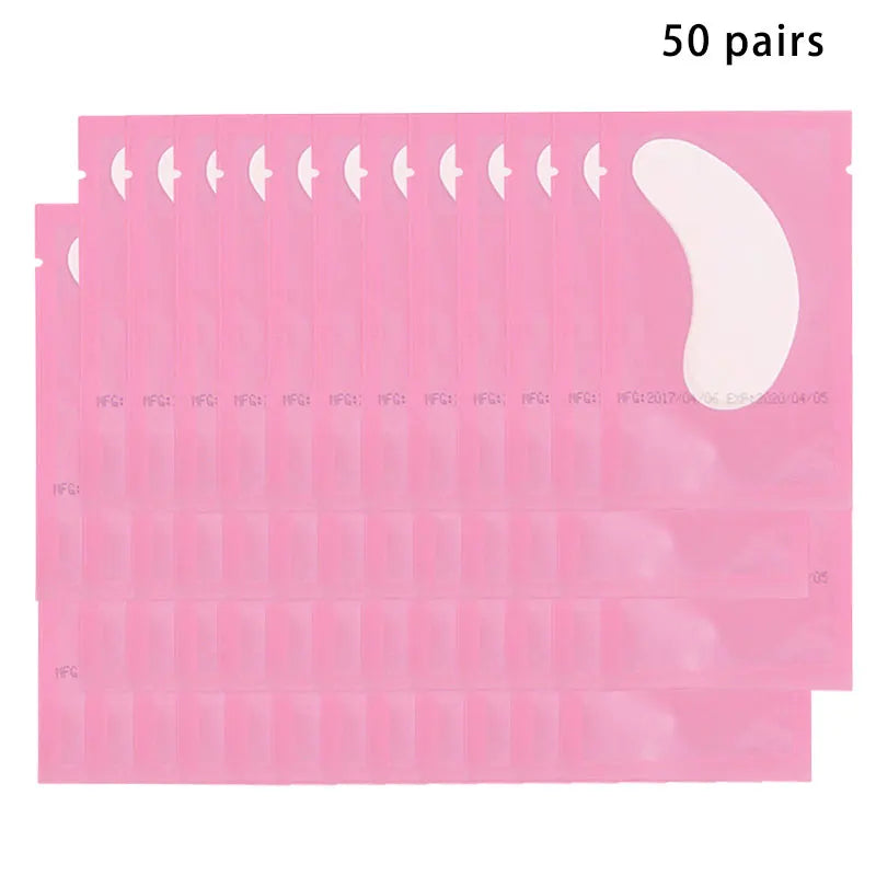 50/100PCS Wholesale Hydrogel Gel Eye Patches for Eyelash Extension Eyepads Eyelash patch Lash Extension Mask Eyepad Makeup