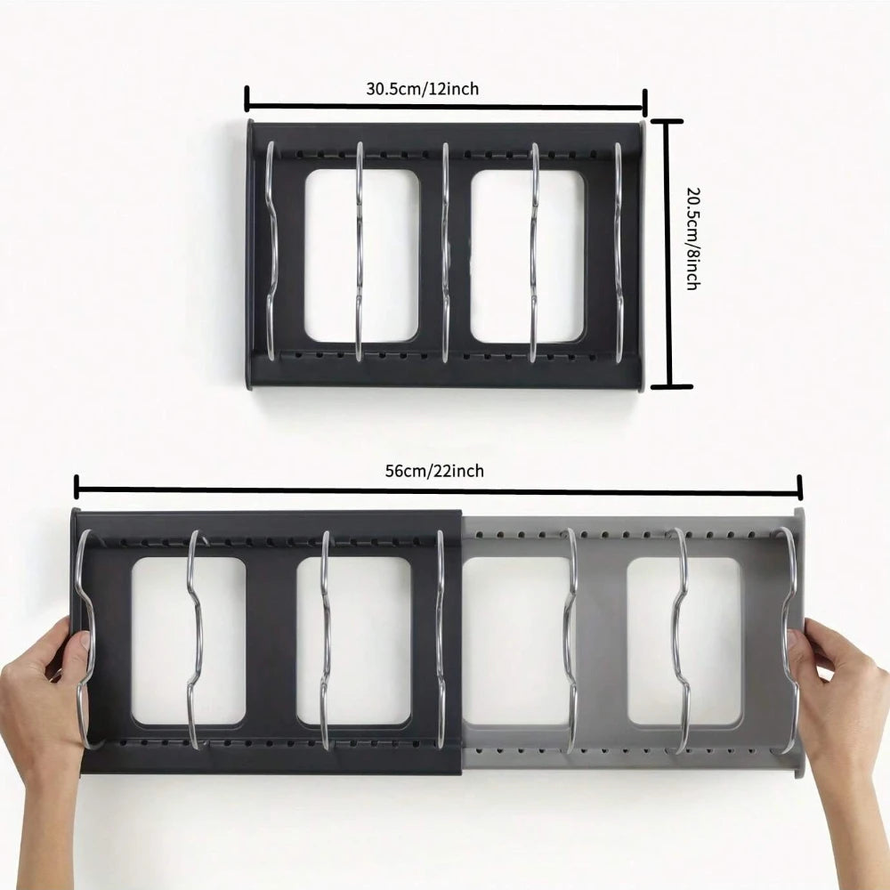 Expandable Pans Organizer Rack Kitchen Cabinet