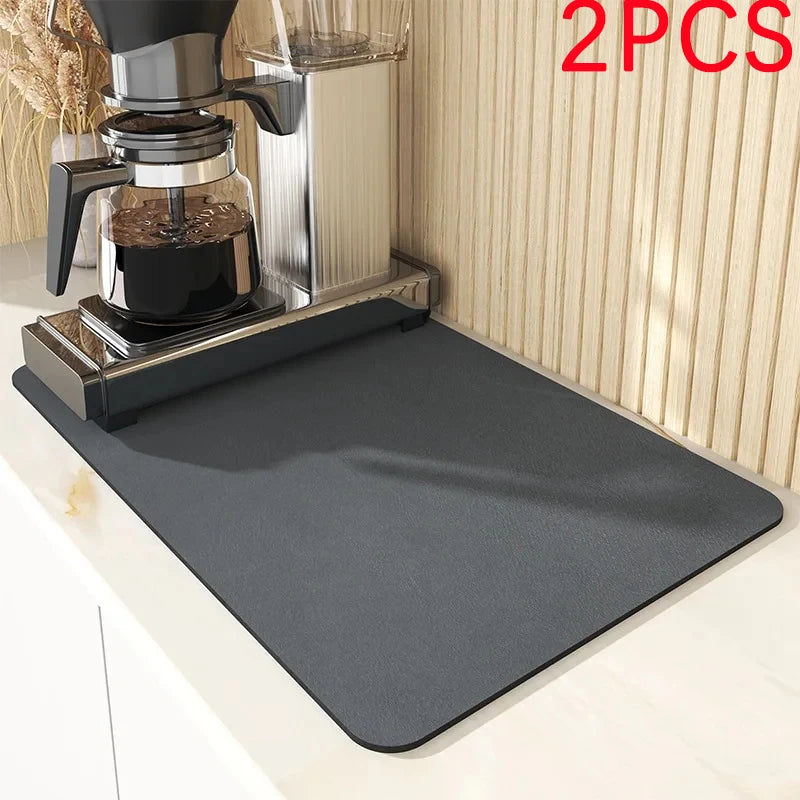Super Absorbent Large Kitchen Absorbent Mat Antiskid Draining Coffee Dish Drying Mat