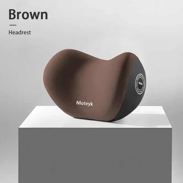 Memory Foam Headrest Lumbar Support Set Ergonomic Neck Pillow Back