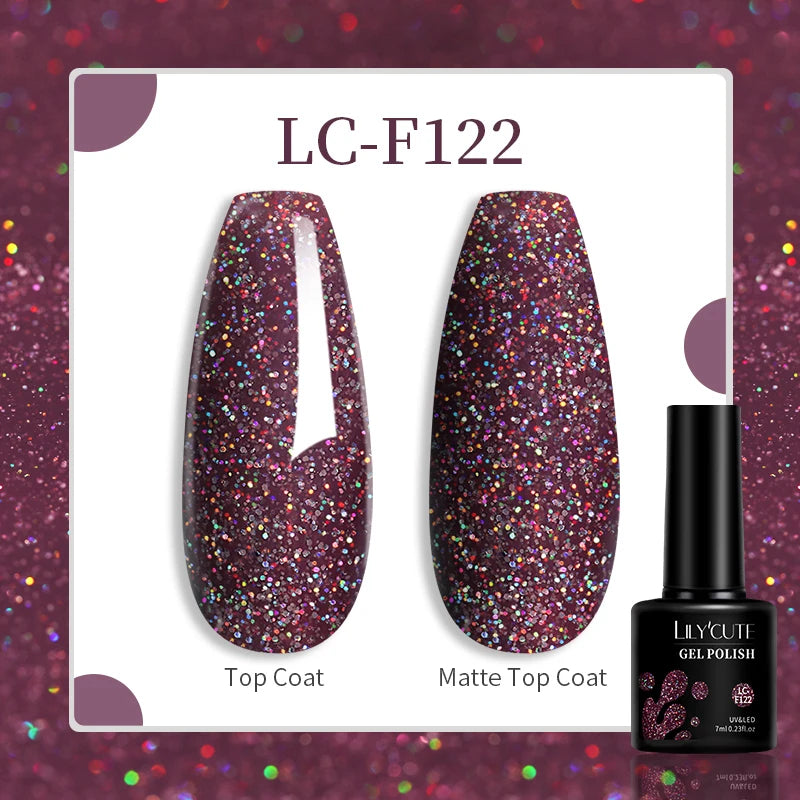 LILYCUTE 129 Colors 7ML Nail Gel Polish Nail Supplies Vernis Semi Permanence