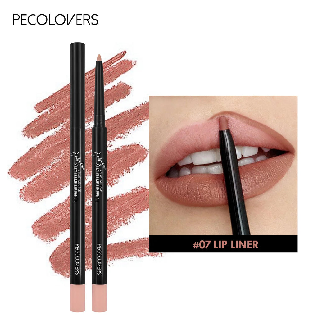 Waterproof Matte Lipliner Pencil Red Contour Tint Lipstick Long Lasting