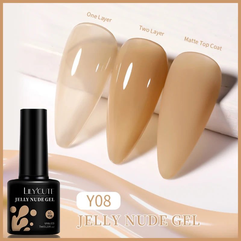 LILYCUTE 129 Colors 7ML Nail Gel Polish Nail Supplies Vernis Semi Permanence