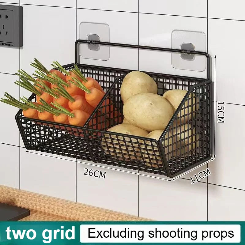 Wall-Mounted Multi-Functional Kitchen Organizer