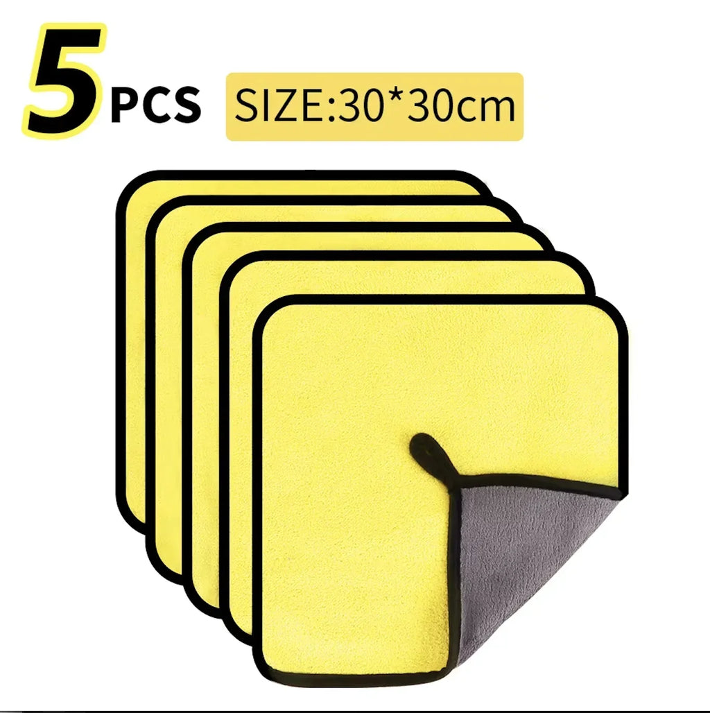 3/5/10Pcs Car Wash Microfiber Towel 30*30CM Car Cleaning