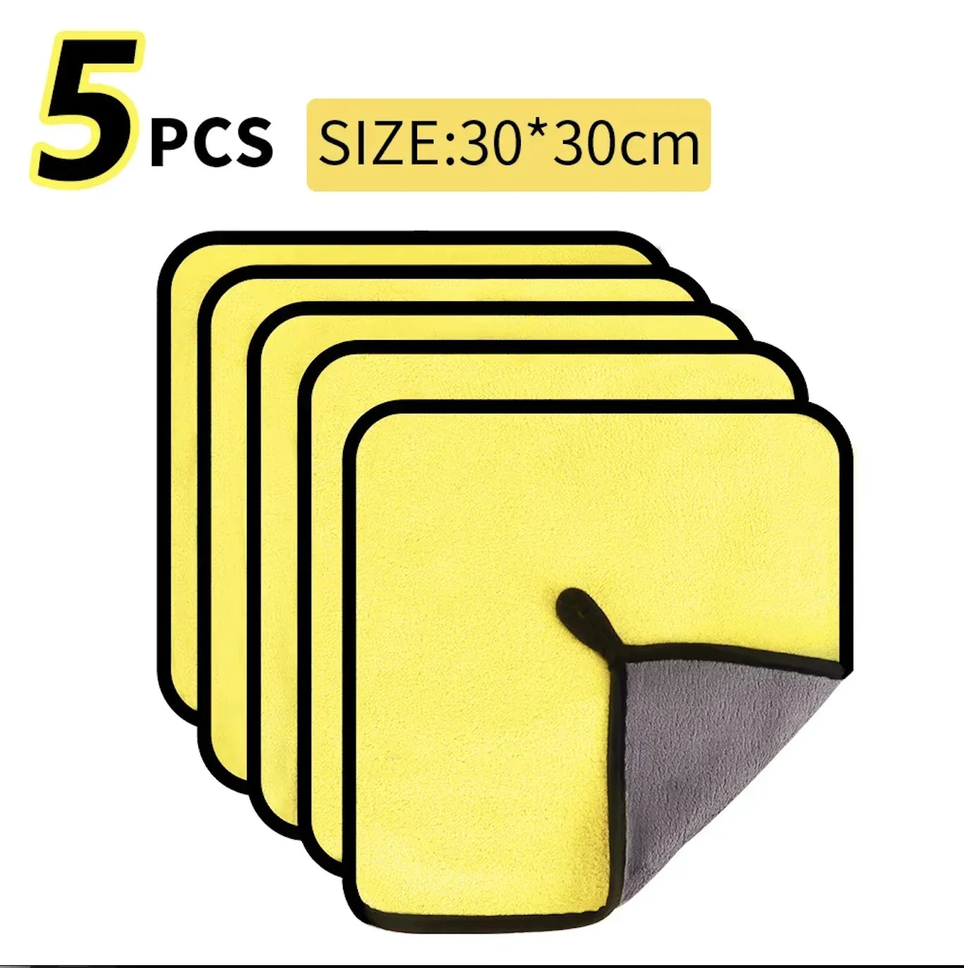 3/5/10Pcs Car Wash Microfiber Towel 30*30CM Car Cleaning