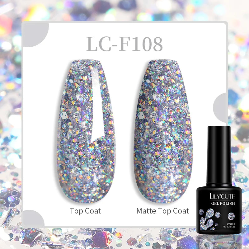 LILYCUTE 129 Colors 7ML Nail Gel Polish Nail Supplies Vernis Semi Permanence