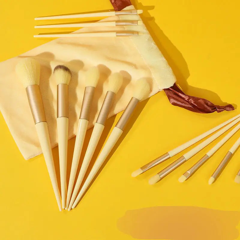 13 PCS Makeup Brushes Set Eye Shadow Foundation Women Cosmetic Brush  Soft Make Up Tools Bag
