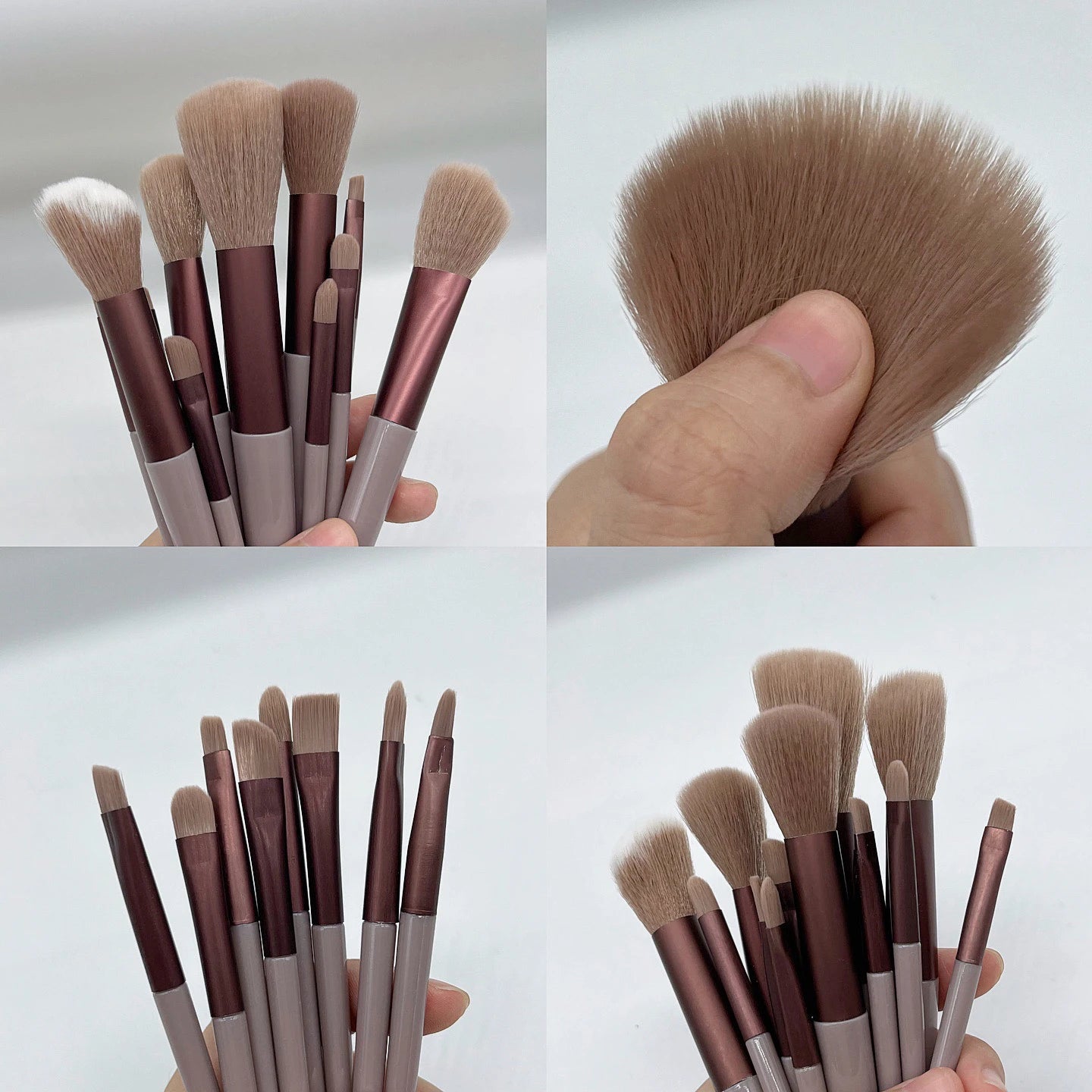 13 PCS Makeup Brushes Set Eye Shadow Foundation Women Cosmetic Brush  Soft Make Up Tools Bag
