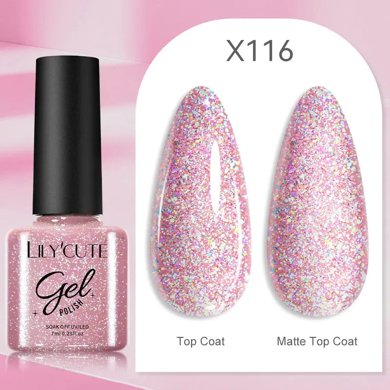 LILYCUTE 129 Colors 7ML Nail Gel Polish Nail Supplies Vernis Semi Permanence
