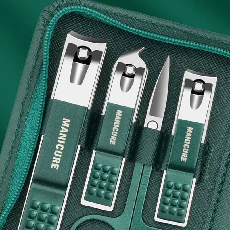 6-9 Pcs Manicure Set With Leather Case Professional Foot And Face Care