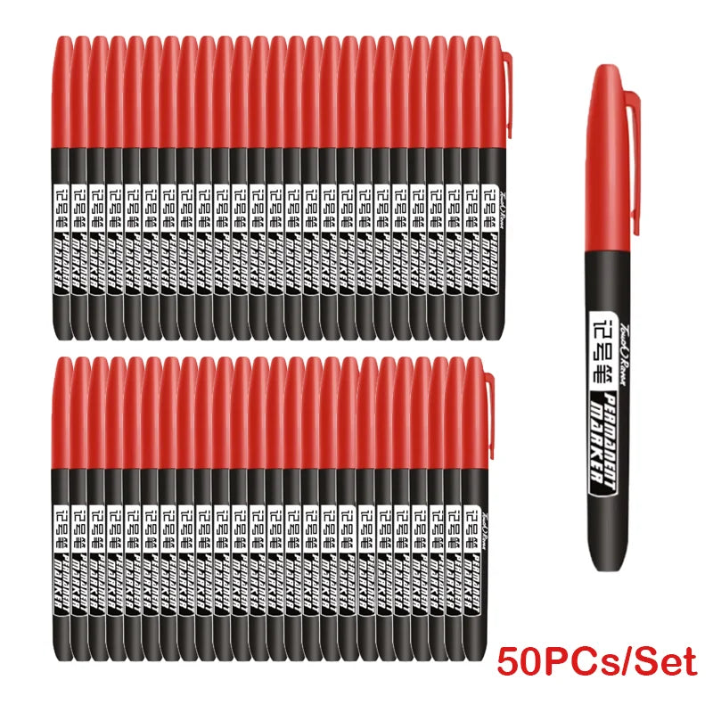 Set de 6 Marcadores Permanentes Impermeables Punta Fina