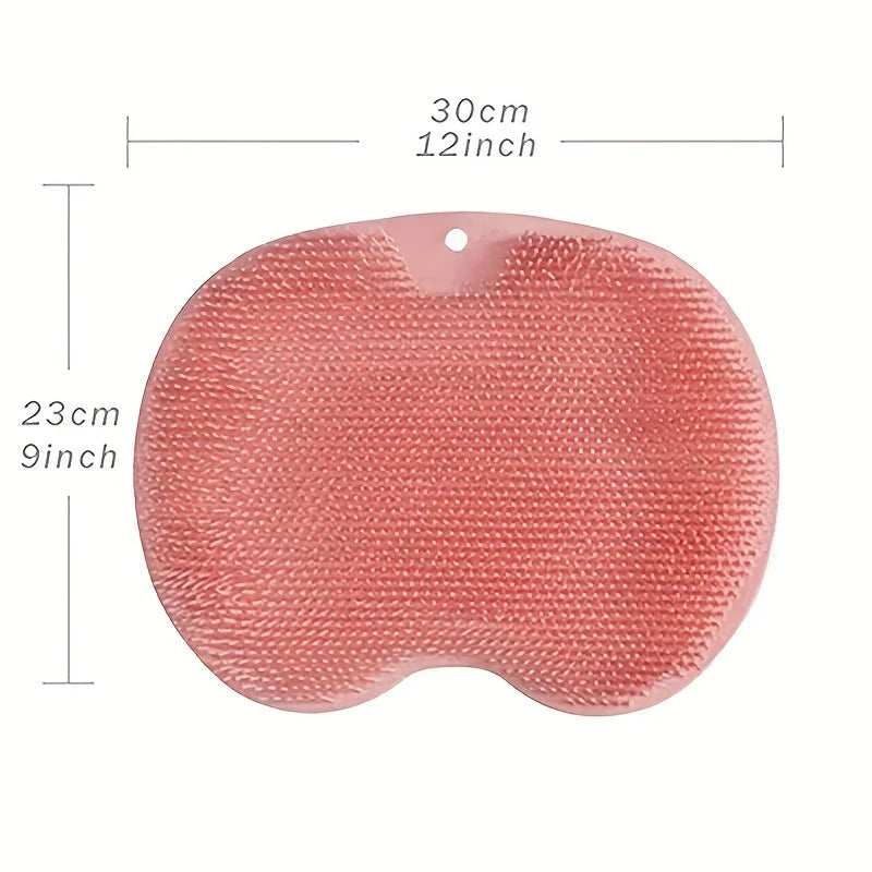 Exfoliating Foot Brush and Back Scrubber Anti-Slip Suction Cup - Tool for Body Dirt Removal