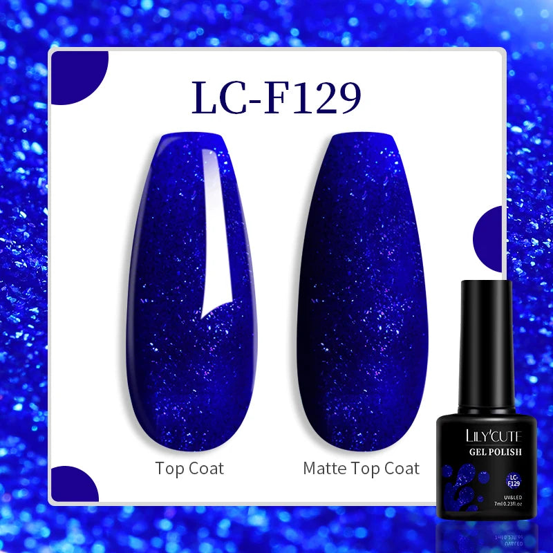 LILYCUTE 129 Colors 7ML Nail Gel Polish Nail Supplies Vernis Semi Permanence