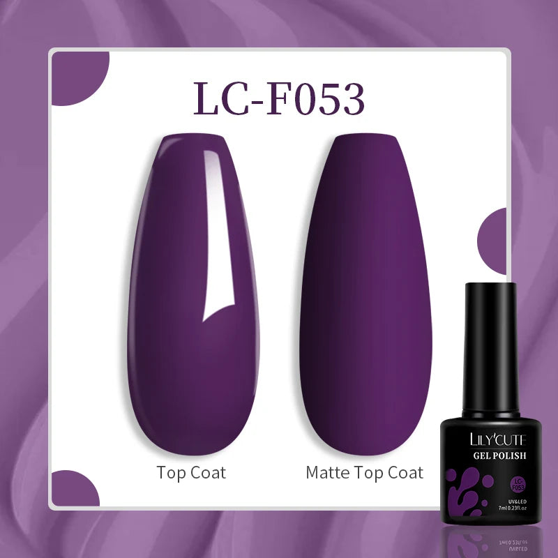 LILYCUTE 129 Colors 7ML Nail Gel Polish Nail Supplies Vernis Semi Permanence