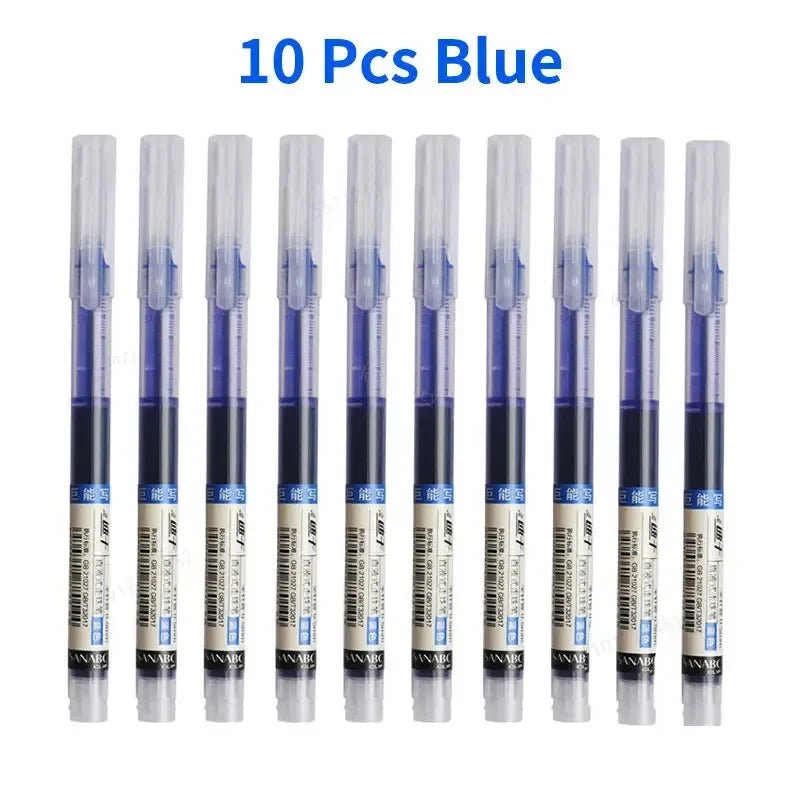 Set de 10 Bolígrafos Gel Kawaii Punta de Aguja Escritura Suave