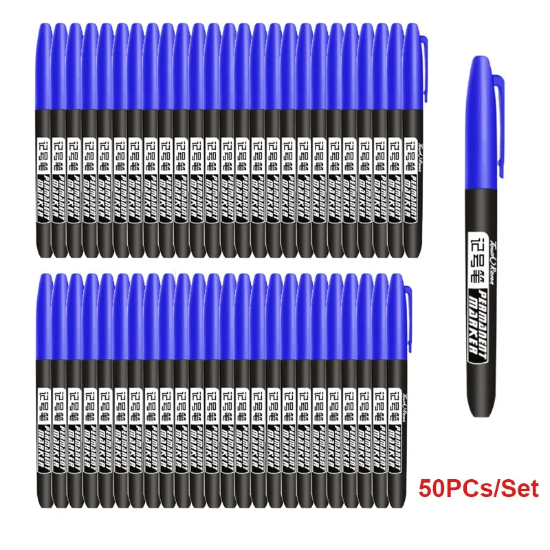 Set de 6 Marcadores Permanentes Impermeables Punta Fina