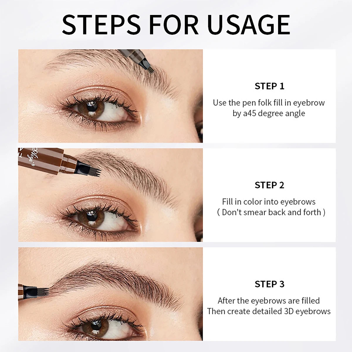 4 fork microblading eyebrow pencil waterproof eyebrow pencil natural long-lasting eyebrow