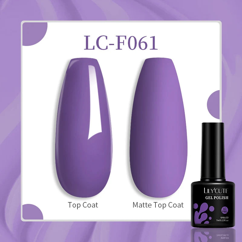 LILYCUTE 129 Colors 7ML Nail Gel Polish Nail Supplies Vernis Semi Permanence