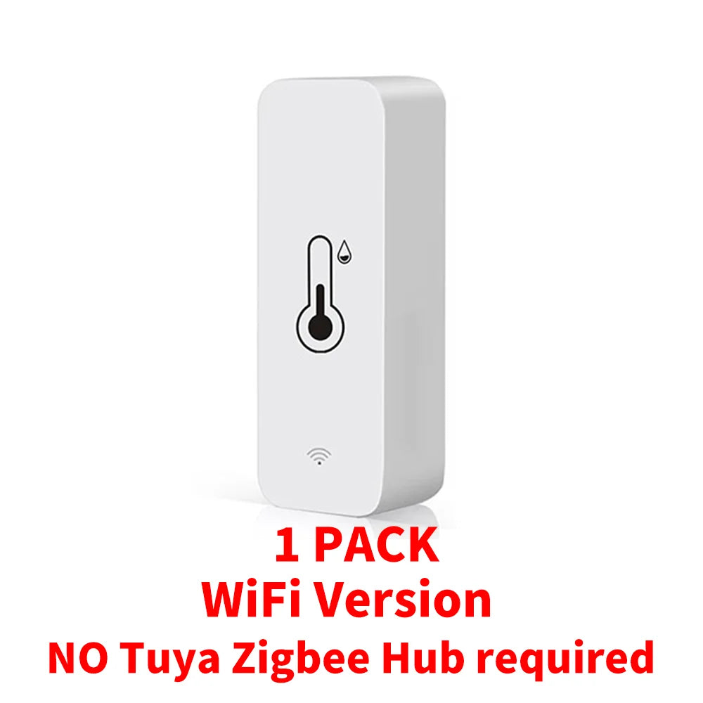 Sensor WiFi de Temperatura y Humedad Tuya IP65 compatible con Alexa y Google Home