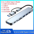 Hub USB-C 8 en 2 con Lector SD/TF y Audio 3.5mm para MacBook y Laptop