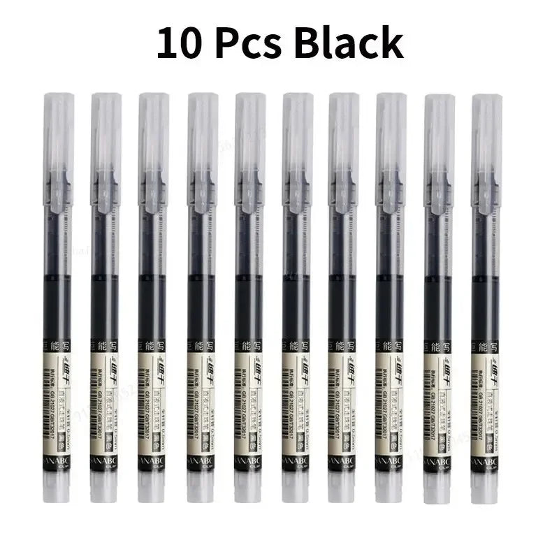 Set de 10 Bolígrafos Gel Kawaii Punta de Aguja Escritura Suave