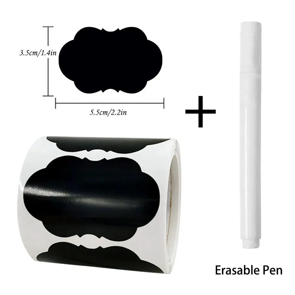120 Stickers de Pizarrón Removibles con Pluma Borrable Impermeables