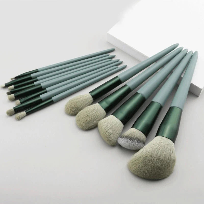 13 PCS Makeup Brushes Set Eye Shadow Foundation Women Cosmetic Brush  Soft Make Up Tools Bag