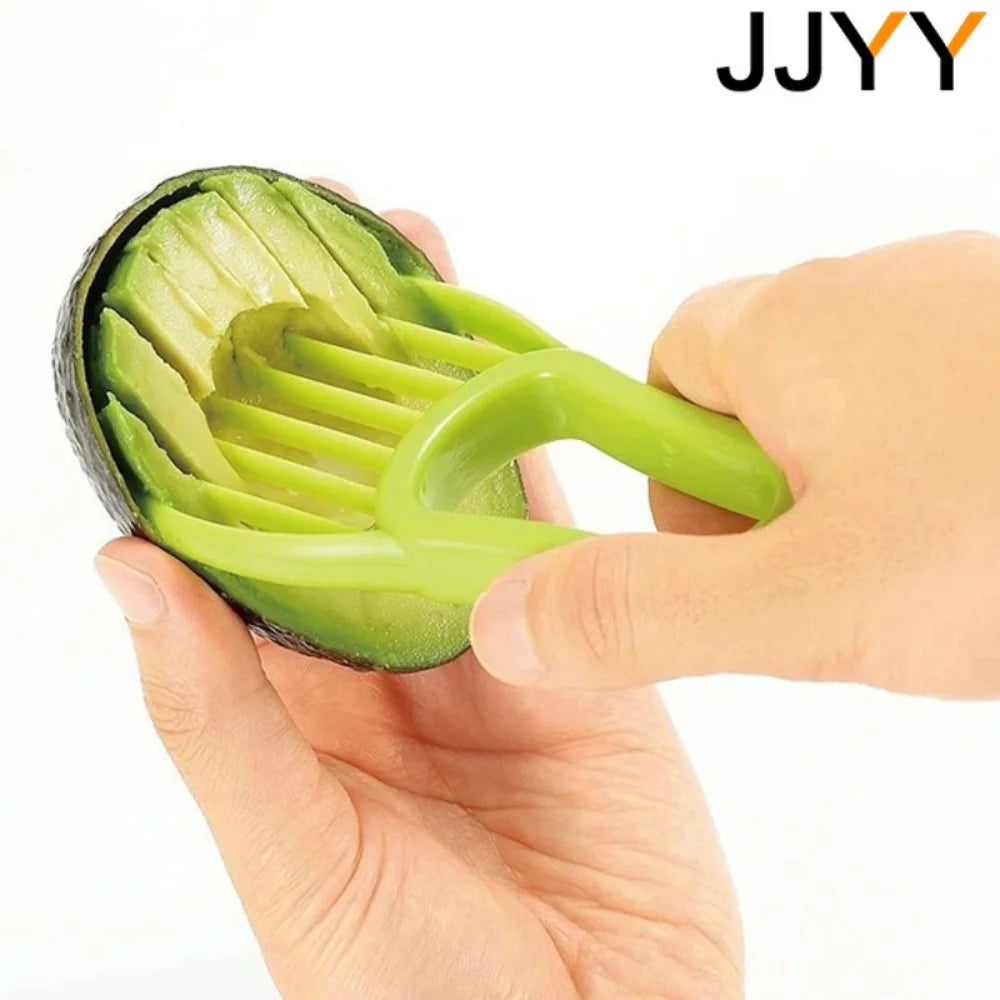 JJYY 3 In 1 Avocado Slicer Shea Corer Butter Fruit Peeler Cutter