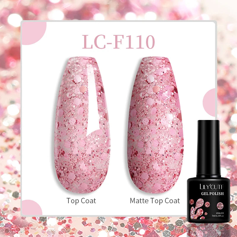 LILYCUTE 129 Colors 7ML Nail Gel Polish Nail Supplies Vernis Semi Permanence
