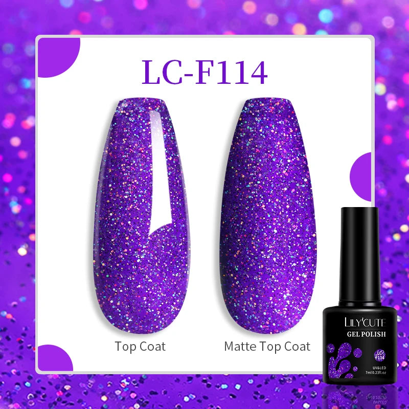 LILYCUTE 129 Colors 7ML Nail Gel Polish Nail Supplies Vernis Semi Permanence