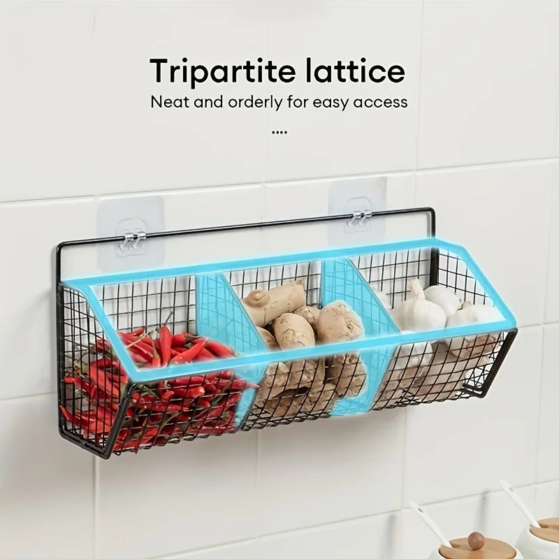 Wall-Mounted Multi-Functional Kitchen Organizer
