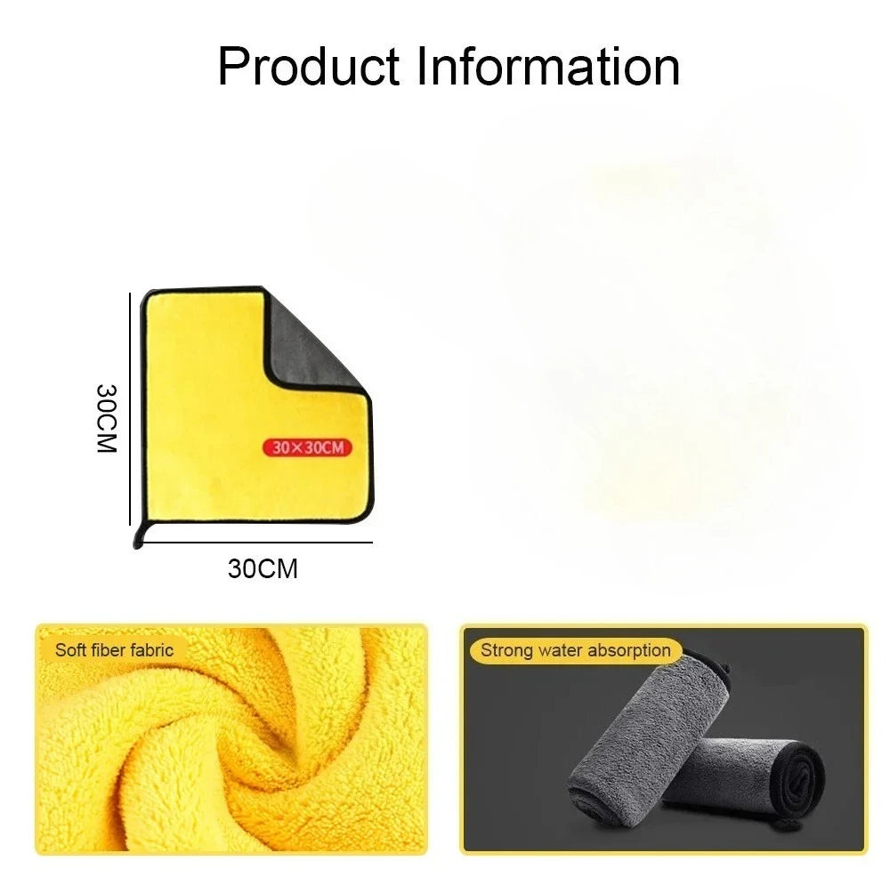 3/5/10Pcs Car Wash Microfiber Towel 30*30CM Car Cleaning