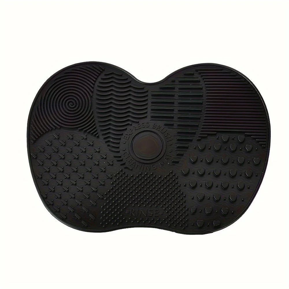 Handheld Silicone Makeup Brush Cleaning Pad - Gentle Makeup Brush Deep Cleaning, Portable Cleaning Tool with Suction Cup