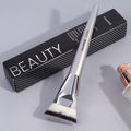 MAANGE Single Flat Round Tube Flat Head Foundation Brush With Box Powder Blush Makeup Brush Skin-friendly Makeup Tool