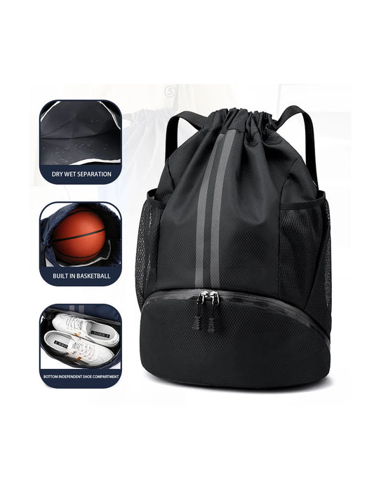 Basketball bag, swimming bag, dry wet separation women's storage bag