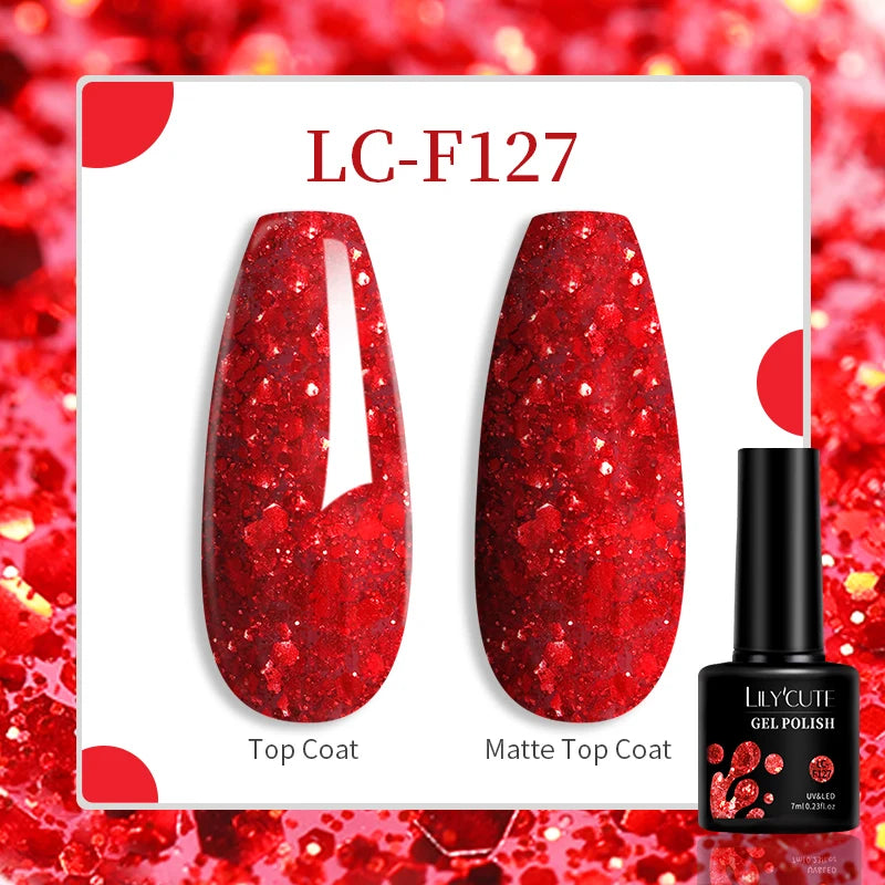 LILYCUTE 129 Colors 7ML Nail Gel Polish Nail Supplies Vernis Semi Permanence