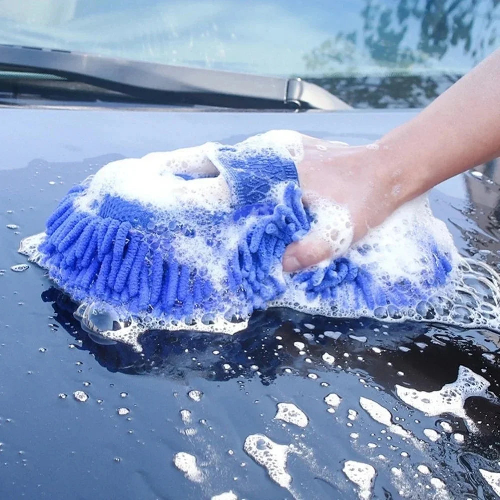 Superfiber Gloves Modeling Car Wash Sponge Clean Car Care Details