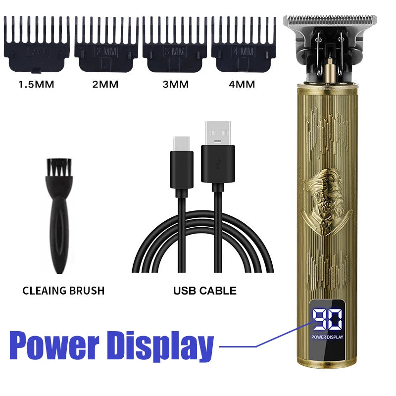 Vintage Hair Clipper USB Charging Hair Cutting Machine Electric Hair