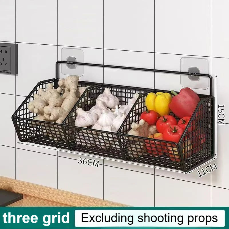 Wall-Mounted Multi-Functional Kitchen Organizer